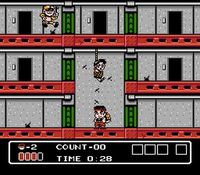 une photo d'Ã©cran de Hammerin Harry sur Nintendo Nes